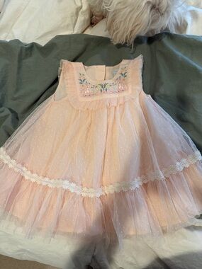 Tahari Pink Tulle Party Dress